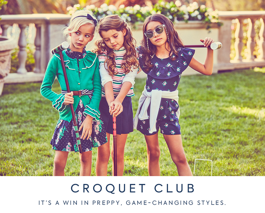 Girls Croquet Club Clothing Collection coming soon at Janie and Jack
